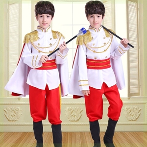 儿童王子演出服儿童王子童话剧男童生日礼服王子国王化妆舞台服装