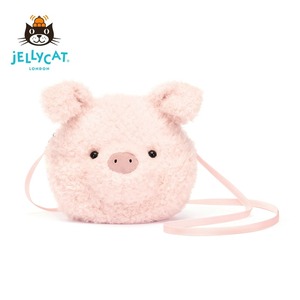 正品Jellycat小猪包包可爱毛绒斜挎包腰包玩具公仔娃娃2024新品