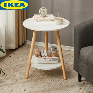IKEA宜家茶几小圆桌子网红床头桌简约家用阳台迷你沙发边几简易创