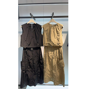 太平鸟女装2024年夏季新款无袖工装两件套装连衣裙女A3FCE2407