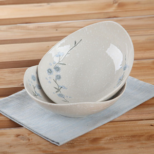 雪花瓷盘子陶瓷套装 日式韩式创意餐具泡菜碟 深盘饭盘汤盘寿司盘
