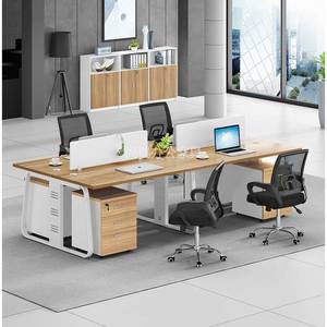 西安办公家具简约现代2/46人位办公桌组合员工位卡座职员电脑桌椅