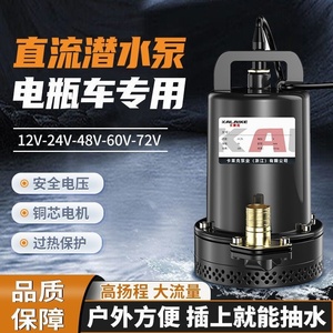 电瓶车专用抽水泵直流家用潜水电泵12v24v48v60v小型电动农用抽水