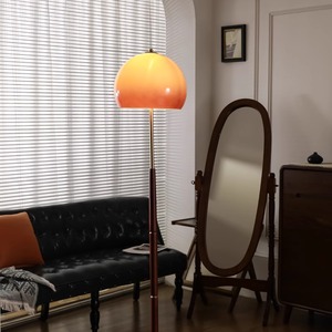 美式复古落地灯客厅沙发边装饰实木创意茶室民宿卧室床头氛围台灯