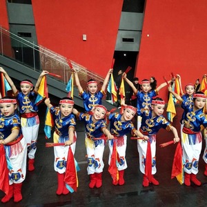 六一少儿蒙古演出服男女娃蒙族舞蹈筷子舞表演服装驯马舞动的旋律