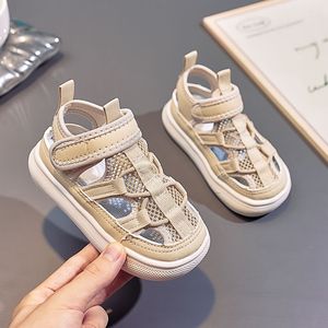 巴拉巴柆网面透气轻便运动凉鞋潮流时尚韩版儿童包头舒适宝宝鞋子