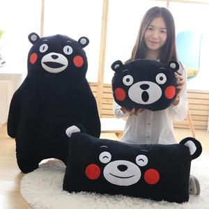 日本熊本熊公仔黑熊抱T抱熊 熊本熊毛绒玩具布娃娃熊本熊玩偶抱枕