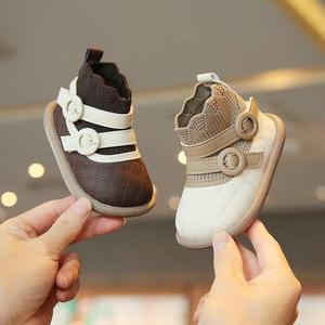 回力宝宝鞋子2024冬季新款软底婴学儿步鞋公1加-3岁绒短IKE靴百清