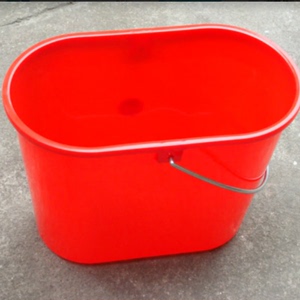 加厚海绵拖把清洗桶保洁专用清洁桶外墙清洗桶扁水桶地拖桶红色