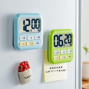 日本lec厨房电子定时器冰箱磁吸式学习计时器学生秒表闹钟提醒器