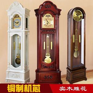 落地钟中式客厅实木 复古座钟立式奢华古典报时大气机械欧式立钟