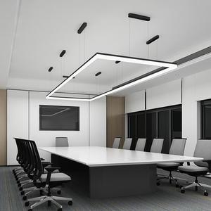 欧普办公室吊灯LED长条灯现代简约创意个性商业工程照明吧台吊灯