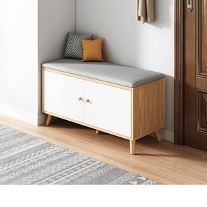 鞋柜家用门口入户门穿鞋坐凳柜门一体多层换鞋凳可坐式转角矮鞋架