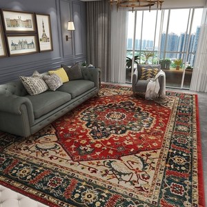 直供新疆地毯棉麻复古美式欧式客厅茶几床边毯波斯东南亚风格地垫