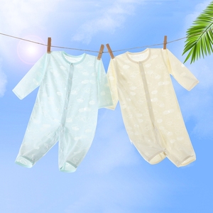 【憨豆龙专享】新生婴儿衣服夏季连体衣男女透气超薄款睡衣空调服