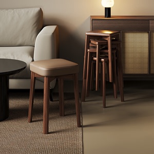 宜家乐轻奢餐椅家用凳子实木椅子现代简约餐桌凳久坐舒服可叠放