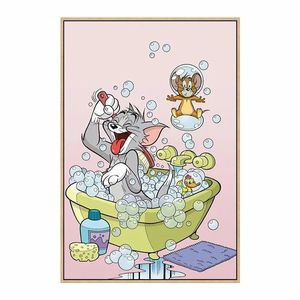 TomandJerry钻石画猫和老鼠diy动画片手工贴钻经典卡通装饰画带框
