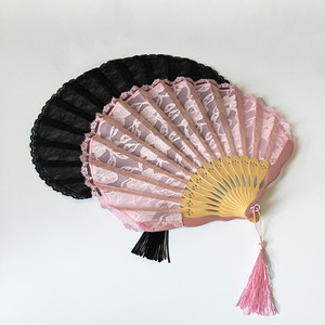 欧式折叠丝绸夏季迷你韩版随身折扇复古风扇子小折扇女士蕾丝女扇