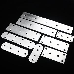 钢条带孔固定扁铁带孔一字型铁板固定直片平角木板连接件铁片