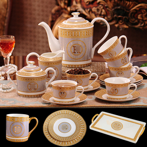 爱马仕适配茶具欧式陶瓷咖啡具套装骨瓷茶杯马克杯点心盘套装英式