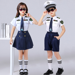 儿童小海军演出服套装幼儿园角色扮演运动会升旗手水手服船长制服