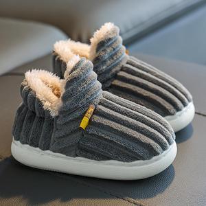 回力儿童棉拖鞋冬季男童宝宝包跟1-3岁2保暖室内家居小孩女棉鞋毛
