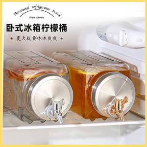 家用玻璃泡酒瓶网红水果茶罐子冷水桶带龙头啤酒饮料可乐桶容器