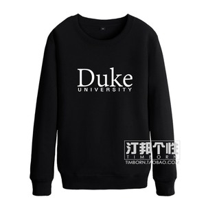 Duke University杜克大学卫衣圆领 长袖上衣外套纪念品毕业文化衫