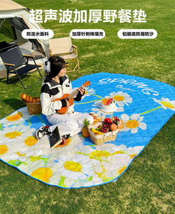 春游垫子野餐垫防潮垫便携式超声波加厚外出户外露营草地郊游公园