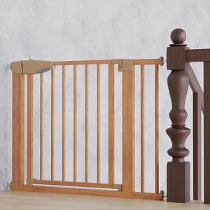 楼梯口护栏安全门儿童防护门栏过道隔离栅栏厨房门栏婴儿木纹围栏