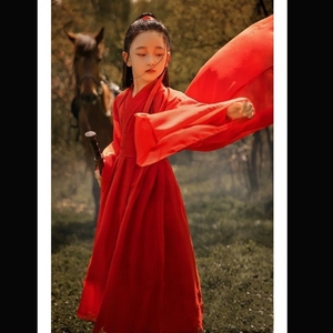 战国袍儿童女童宝宝小孩春秋战国时期汉服装服饰公主连衣裙子古装
