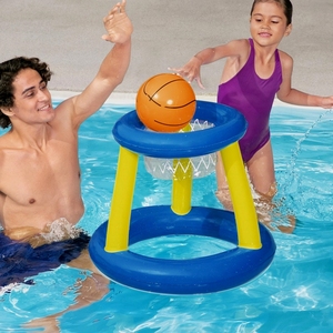 男女宝宝游泳池戏水用品小孩充气篮球架儿童水上投篮球门游泳玩具
