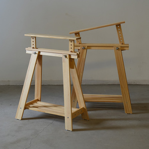 原木可升降实木桌腿支架户外简约长凳条凳木板桌面产品静物工作台