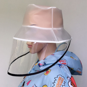 挡雨帽子遮雨帽透明面罩防风防水防雨厨房防油烟电瓶车防晒渔夫帽