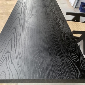 白蜡木碳化木板原木榆木吧台面板黑色桌面板整张大板实木板材定制