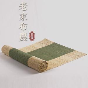 现代中式桌旗 简约夏布茶席 日式苎麻布料桌布 茶几茶旗布艺茶垫