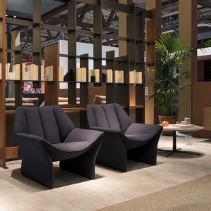 现代创意沙发椅简约布艺m型带脚踏休闲椅安乐椅酒店客厅阳台躺椅