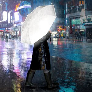 英国Suck UK 创意高反光夜行伞 安全夜光伞 轻便折叠晴雨伞