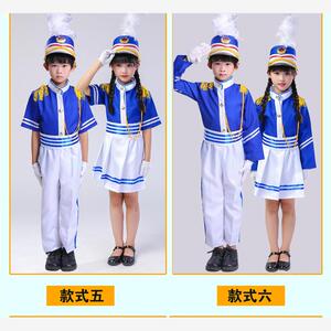 新款中小学生鼓号队服装儿童鼓号服仪仗队服乐队升旗护旗手服包邮