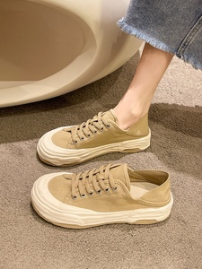 乔丹今年流行爆款鞋子帆布鞋女2024夏季新款两穿小白鞋一脚蹬半拖
