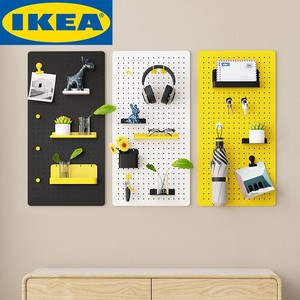 IKEA宜家三箭洞洞板免打孔墙上置物架墙壁书桌桌面隔板墙面配件展