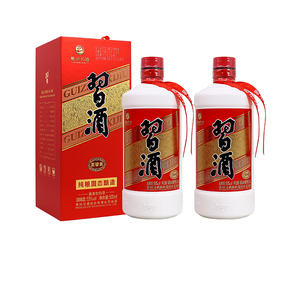 【多人团】贵州习酒 53度 圆习酒500ml*2瓶盒装 酱香型白酒含礼袋