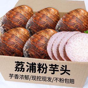 广西荔浦新鲜大芋头10斤整箱现挖粉香芋正宗特产槟榔芋紫藤毛芋头