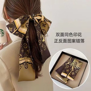 韩国明星同款丝巾长条发带绑头发 衬衫领巾装饰系包包手腕 腰带女