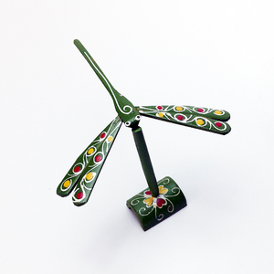 玩具鸟平衡平衡蜻蜓蝴蝶手工福建竹工艺品蜻蜓特色#竹平衡摆件标