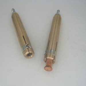 厂家直供 高弹性铍铜直筒加长焊头 M6铍铜螺柱夹头 碰焊机焊头