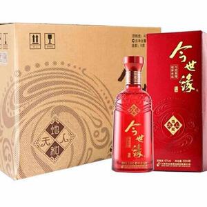 2018年产今世缘天地人和 地和白酒42度500ml*6瓶整箱国产红瓶喜