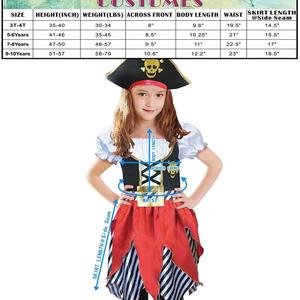 新款万圣节儿童cosplay海盗服装加勒比海盗角色扮演装扮套装