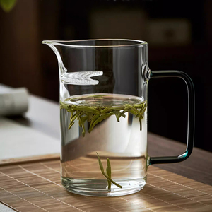 北大史玻璃过滤公道杯绿茶杯泡茶公杯加厚茶漏一体月牙杯茶水分离