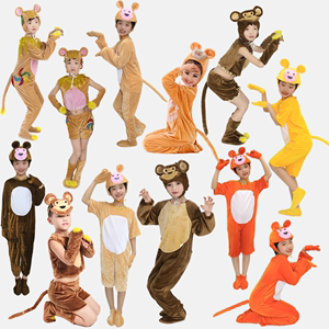 猴子演出服儿大童卡通动物小猴子表演服成人童话剧幼儿园猴子衣服